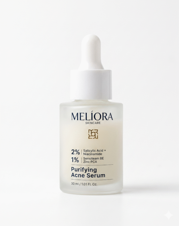 A lightweight daily acne serum powered by Salicylic Acid, Niacinamide, and Zinc PCA to help reduce breakouts, excess oil, and post-acne marks without stripping your skin.